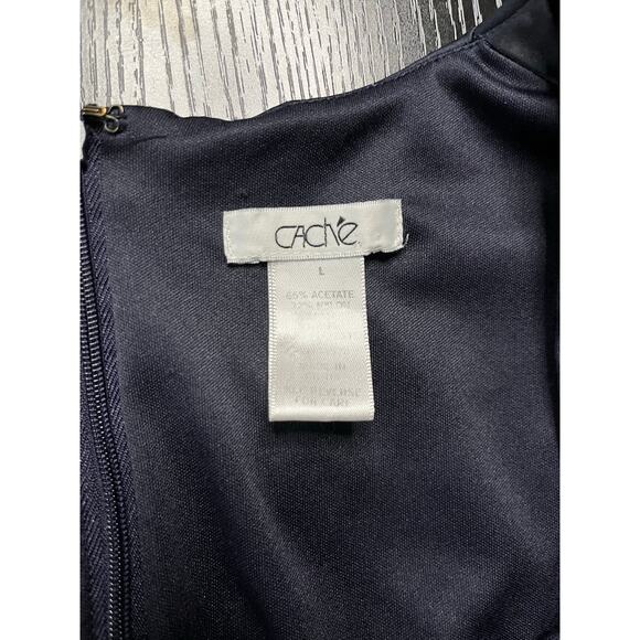 Amazing Y2K Cache Navy Blue Satin Pants Set/Formal/Cocktail/Party/Event Outfit - Picture 5 of 13